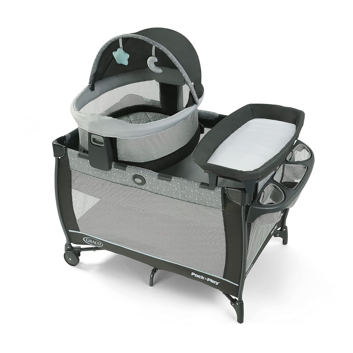 Graco Pack 'n Play Close2Baby Bassinet Playard Features Portable Bassinet Diaper Changer and More, Derby