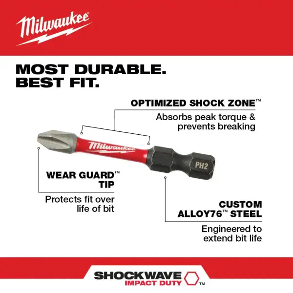 48-32-4082-48-89-4631 SHOCKWAVE Impact Duty Alloy Steel Screw Driver Bit Set with  Case with Titanium Drill Bit Set (123-Piece)