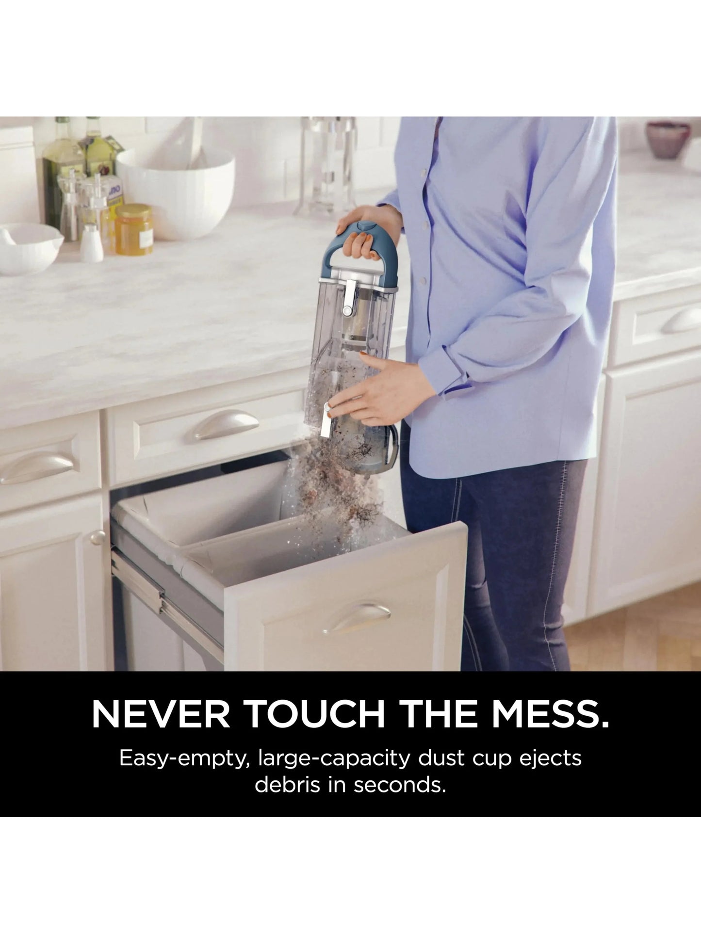Shark SV1106 Navigator Freestyle Upright Bagless Cordless Stick Vacuum for Carpet, Hard Floor and Pet with XL Dust Cup and 2-Speed Brushroll, White/Grey