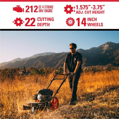 22 in. 173 cc Gas Walk Behind String Trimmer/Mower