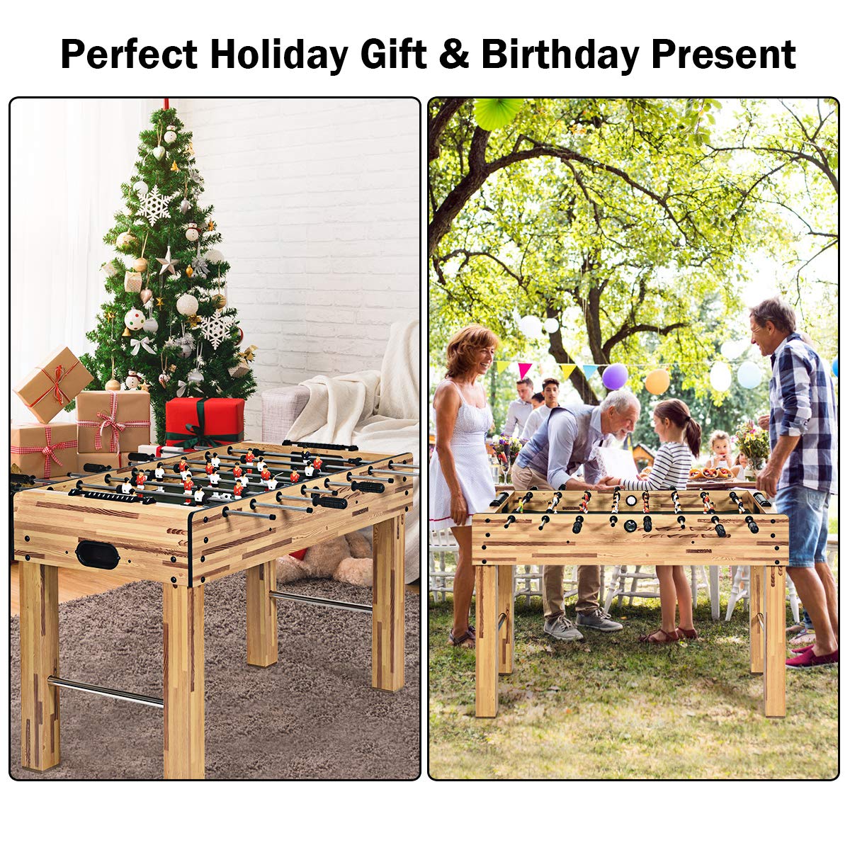 48" Foosball Table, Easy-Assemble Soccer Game Table