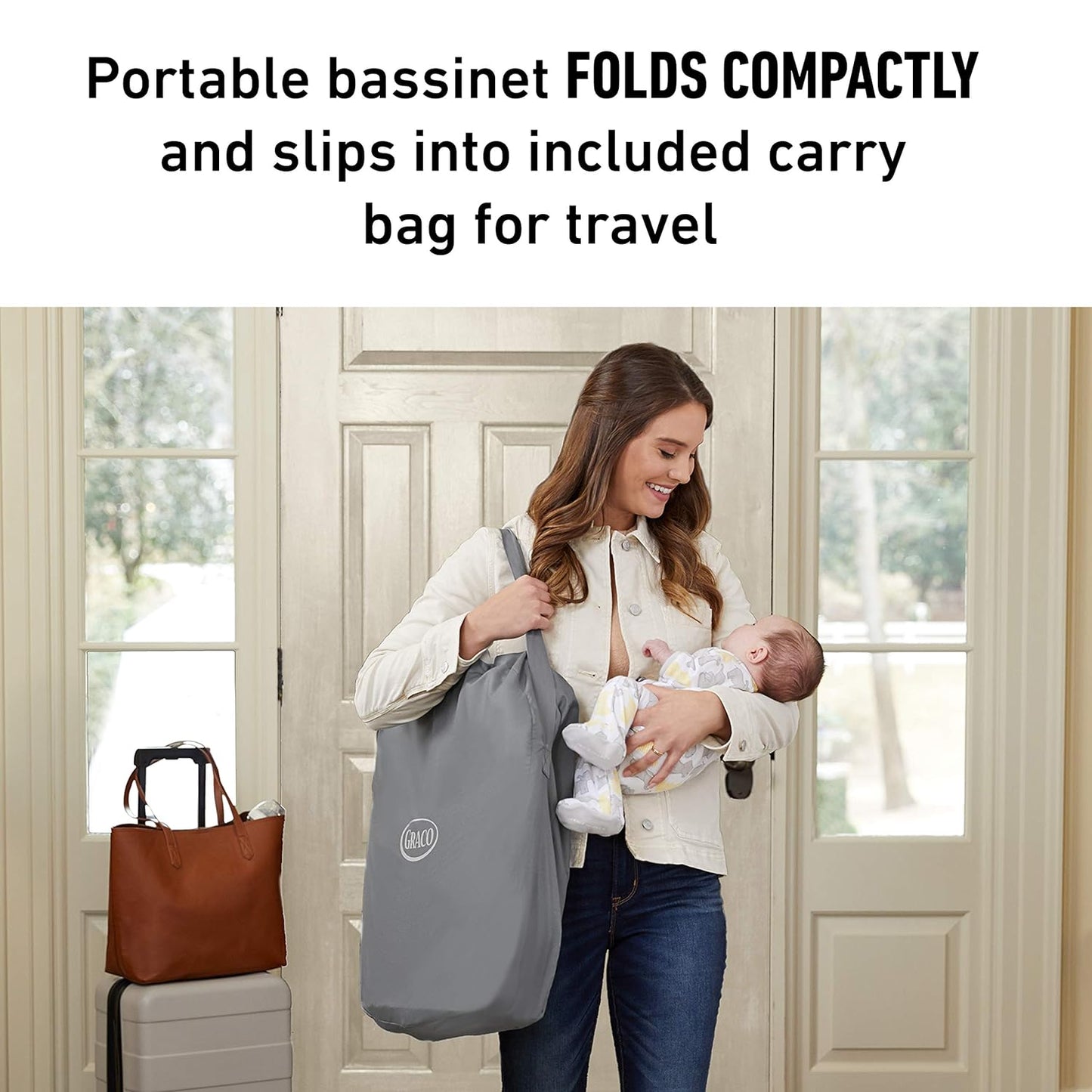 Graco Pack 'n Play Close2Baby Bassinet Playard Features Portable Bassinet Diaper Changer and More, Derby
