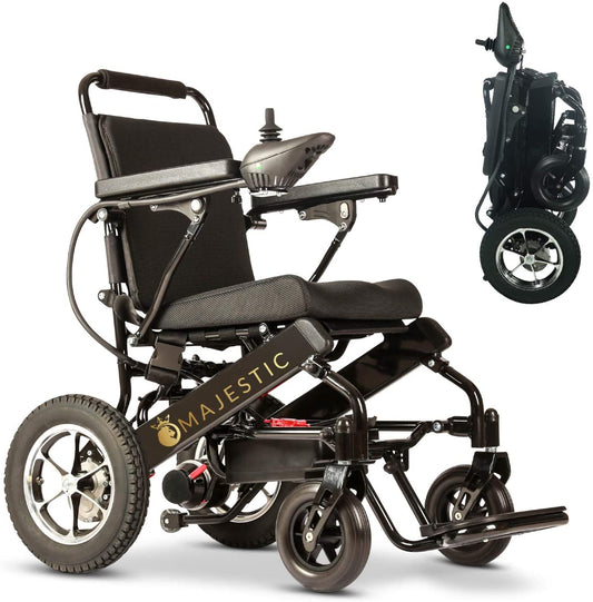2020 New Folding Ultra Lightweight Electric Power Wheelchair, Silla de Ruedas Electrica, FDA Approved and Air Travel Allowed, Heavy Duty, Mobility Motorized, Portable Power (17.5??? Seat Width)