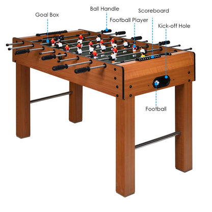 48" Foosball Table, Easy-Assemble Soccer Game Table