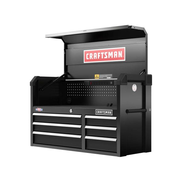 2000 Series 40.5-in W x 24.7-in H 6-Drawer Steel Tool Chest (Black)