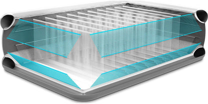 Intex Dura-Beam 24 Pillowtop Air Mattress, with Built-in Pump, Queen