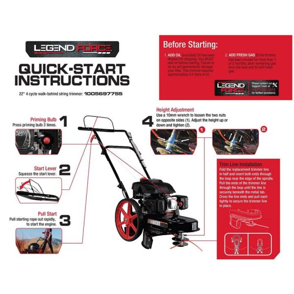 22 in. 173 cc Gas Walk Behind String Trimmer/Mower