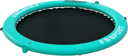 Inflatable Dock Floating Platform, 8ft Inflatable Water Hammock Floating Deck for Lake W/Cupholder, Round Floating Ring Float Ring, Pool Float Raft Lounger Island Platform Pad