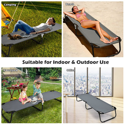 Folding Camping Cot, Heavy Duty Collapsible Foldable Bed