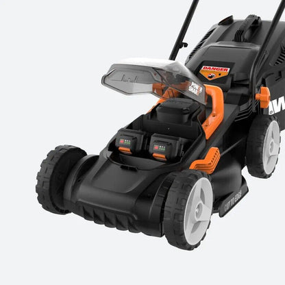 Worx 40V Cordless Lawn Mower 14 with Intellicut, Mulching, 2x20V 4.0Ah Batteries and Charger Included