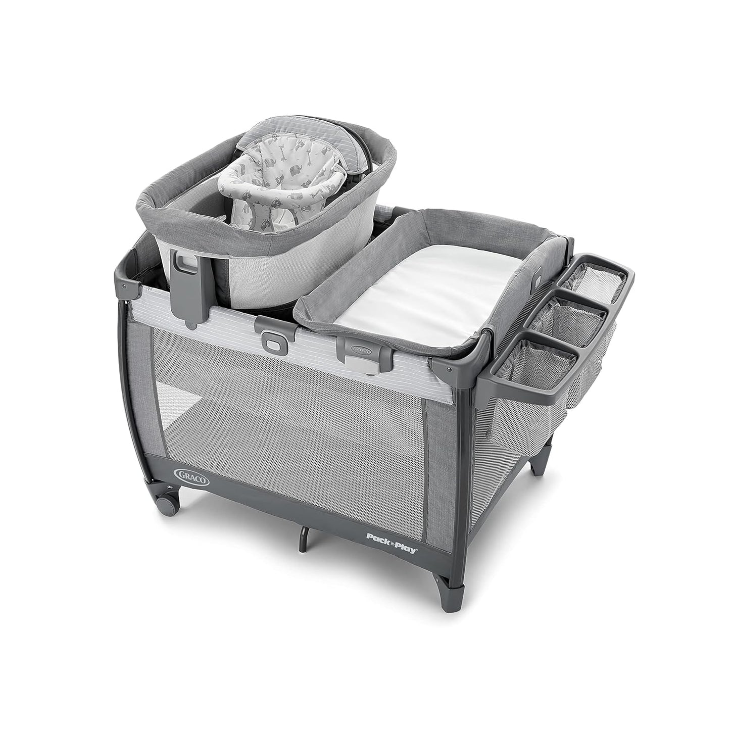 Graco Pack 'n Play Close2Baby Bassinet Playard Features Portable Bassinet Diaper Changer and More, Derby