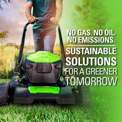 80V Cordless 21′�?Self-Propelled Brushless Lawn Mower | Greenworks
