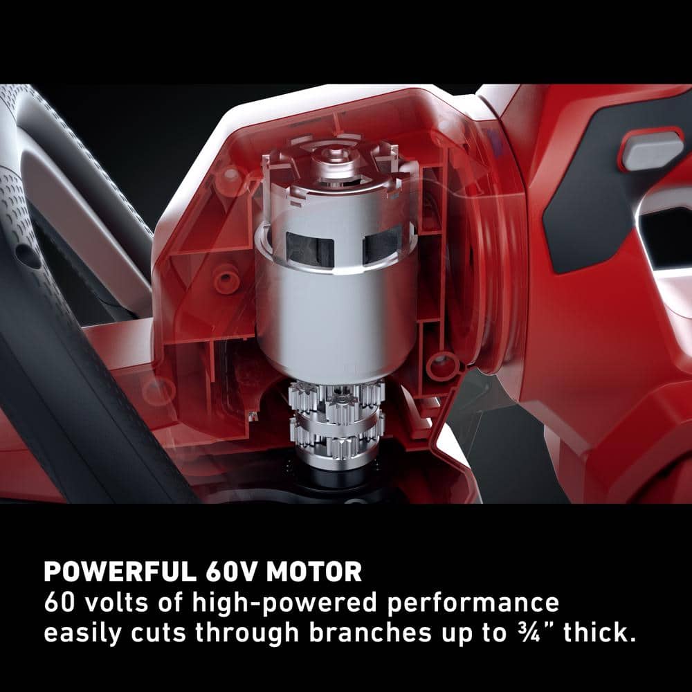 51840 Flex-Force 24 in. 60V Max Lithium-Ion Cordless Hedge Trimmer   2.5 Ah Battery and Charger Included