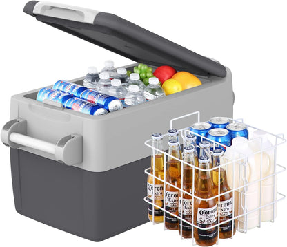 AJ30 Portable Refrigerator,Portable Freezer,32 Quart(30L) Electric Cooler,Car Refrigerator,12/24V DC Cable & 110/240V AC,Car Fridge for Camping,Truck,RV,Travel,Fishing,3-YEAR Warranty