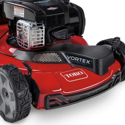 21442 22 in. Recycler Briggs Stratton High Wheel FWD Gas Walk Behind Self Propelled Lawn Mower with Super Bagger