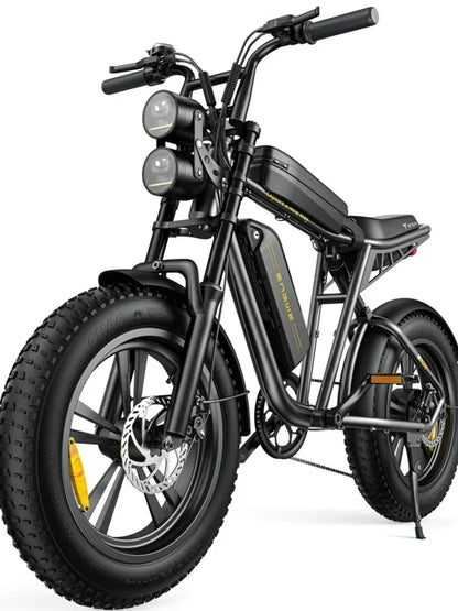 AKEZ Electric Bike for Adults 1000W 28mph Moped Ebike with 48V 13A Removable Battery, Up to 94 Miles All Terrain Off Road E-Bike with 20*4.0 Fat Tire,Full Suspension,7-Speed UL Certified