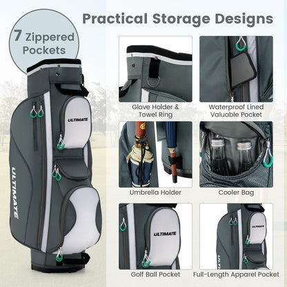 Golf Cart Bag with 14 Top Dividers