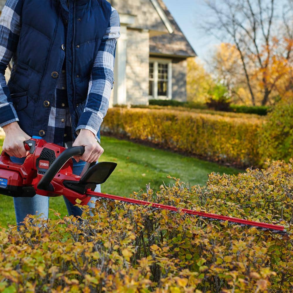51840 Flex-Force 24 in. 60V Max Lithium-Ion Cordless Hedge Trimmer   2.5 Ah Battery and Charger Included