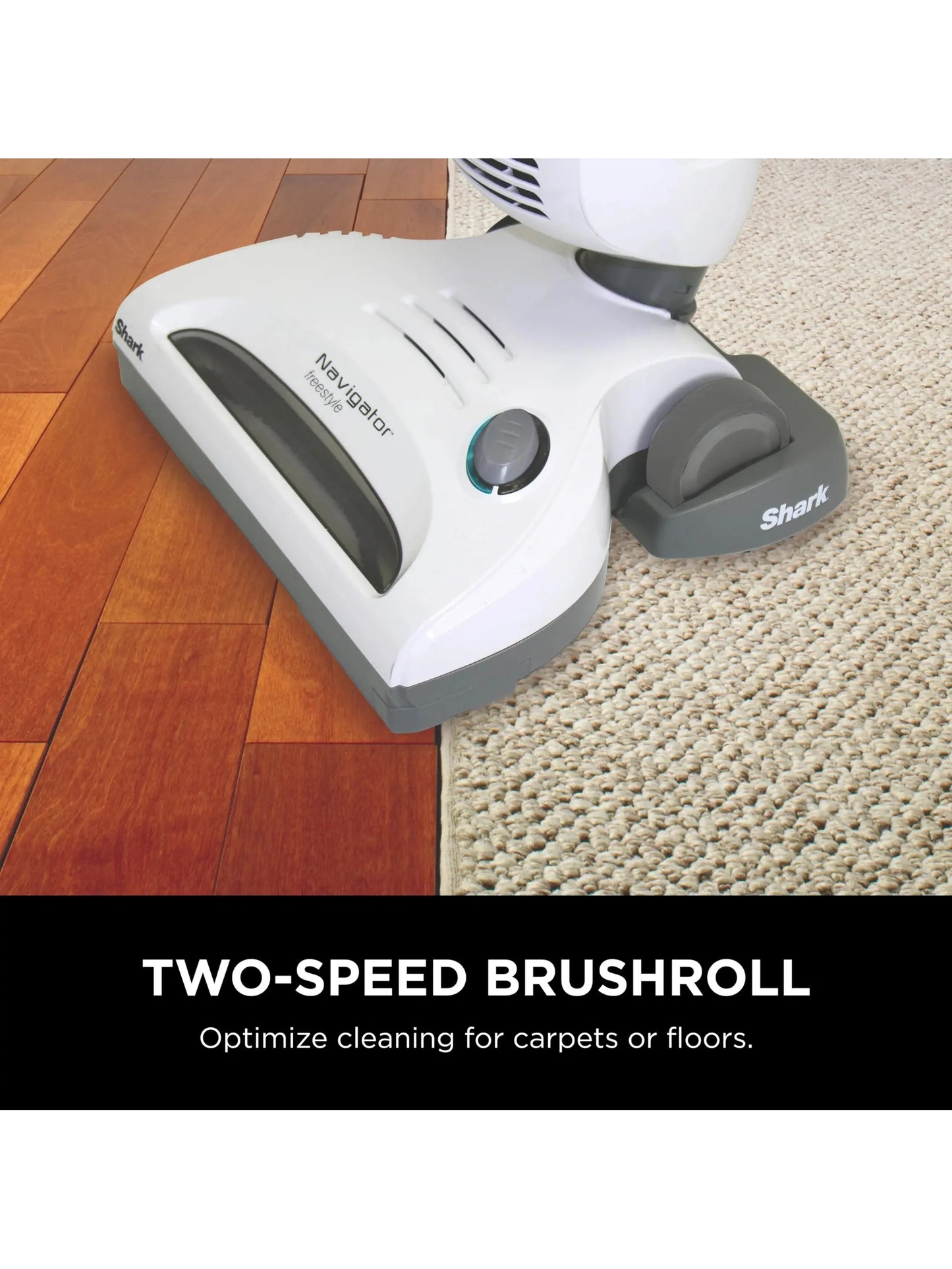 Shark SV1106 Navigator Freestyle Upright Bagless Cordless Stick Vacuum for Carpet, Hard Floor and Pet with XL Dust Cup and 2-Speed Brushroll, White/Grey