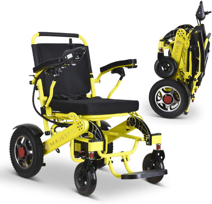 2020 New Folding Ultra Lightweight Electric Power Wheelchair, Silla de Ruedas Electrica, FDA Approved and Air Travel Allowed, Heavy Duty, Mobility Motorized, Portable Power (17.5??? Seat Width)