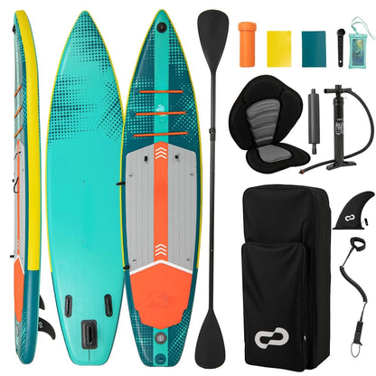 Goplus 11FT Inflatable Stand Up Paddle Board for Adults with Premium Kayak Seat