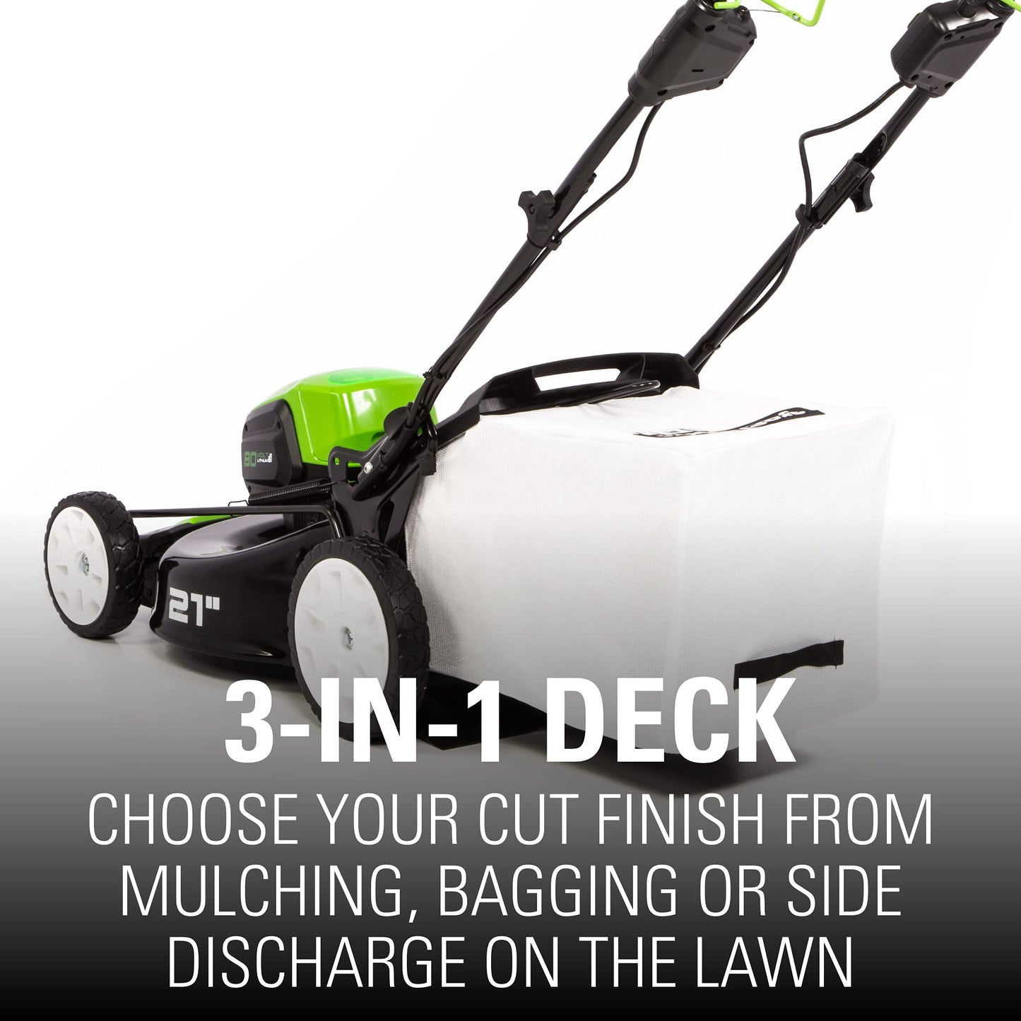 80V Cordless 21′�?Self-Propelled Brushless Lawn Mower | Greenworks