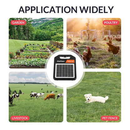 Andmon 10 Miles Solar Electric Fence Charger with Day or Night Mode