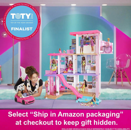 Barbie DreamHouse Playset with 10 Play Areas, 75+ Furniture & Accessories, Lights & Sounds