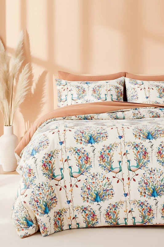 Linda Polycotton Double Size Duvet Cover Set, Zipper, 200×215 cm, 3-Piece