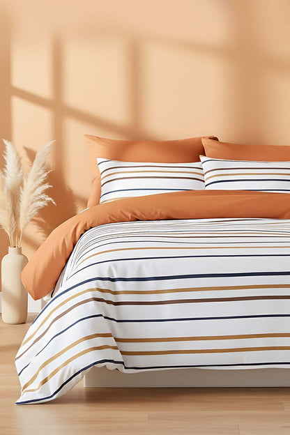 Aren Polycotton Double Size Duvet Cover Set, Zipper, 200×215 cm, 3-Piece
