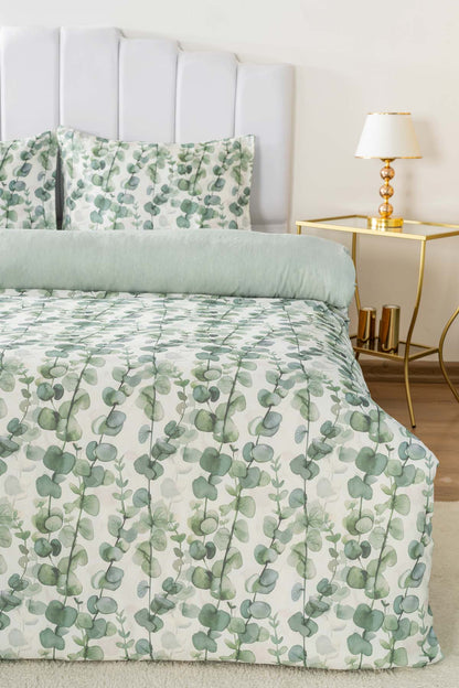 Eucalyptus Polycotton Double Size Duvet Cover Set, Zipper, 200×215 cm, 3-Piece
