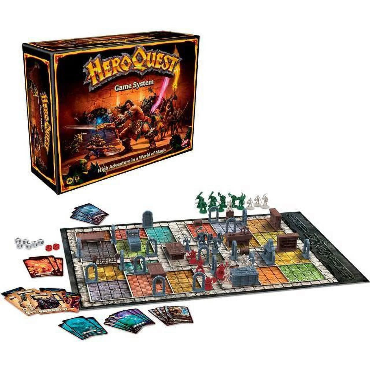 Hasbro Gaming Avalon Hill HeroQuest Game System Tabletop Board Game, Immersive Fantasy Dungeon Crawler Adventure Game for Ages 14 and Up, 2-5 Players