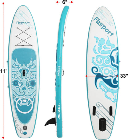 Premium Stand Up Paddle Board, Yoga Board with Durable SUP Accessories & Carry Bag | Wide Stance, Surf Control, Non-Slip Deck, Leash, Paddle and Pump for Youth & Adult