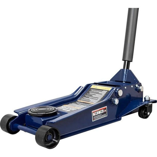 4 Ton Heavy Duty Low Profile Hydraulic Floor Jack Speedy Lift Garage Car Jack, Blue, W847U
