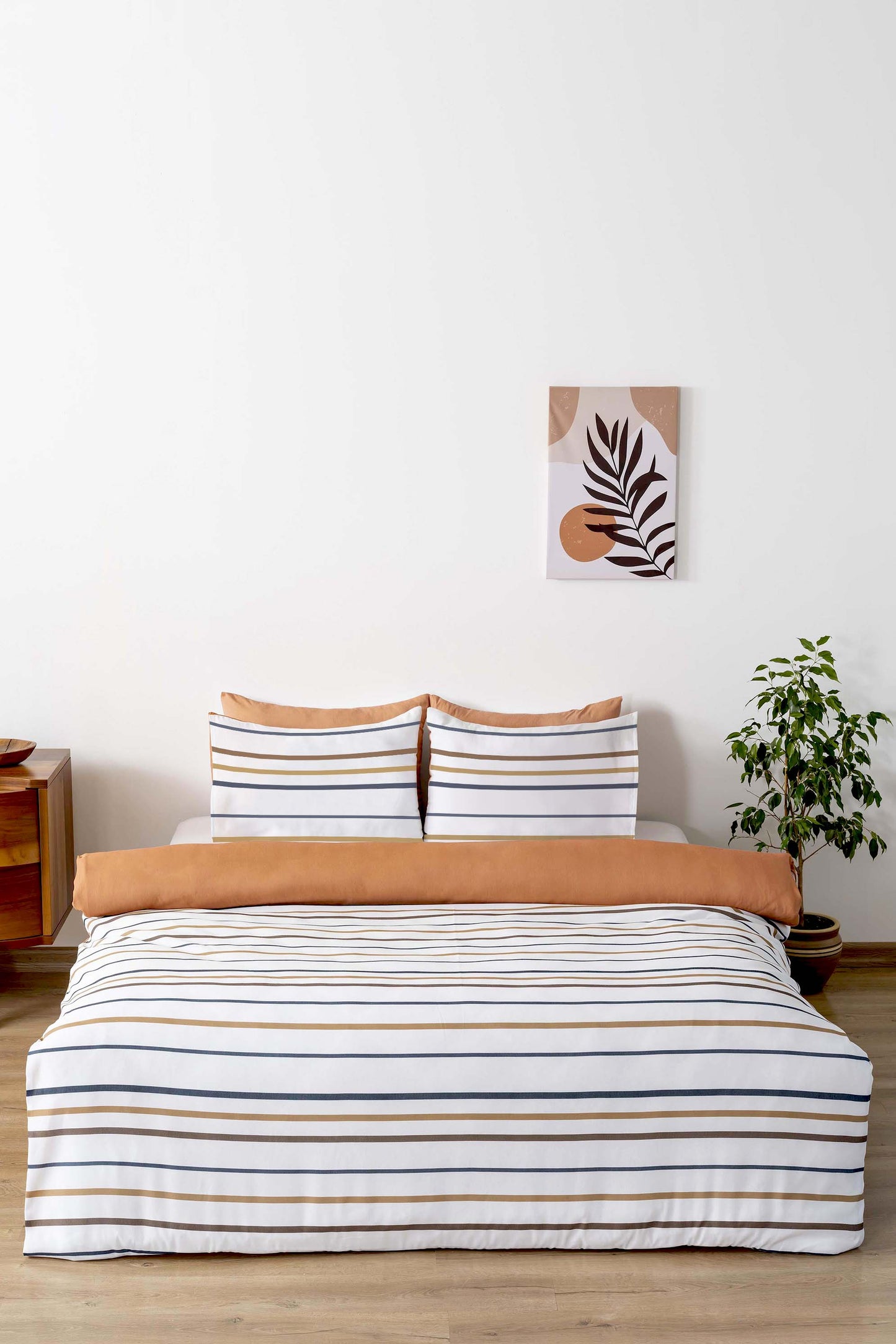 Aren Polycotton Double Size Duvet Cover Set, Zipper, 200×215 cm, 3-Piece