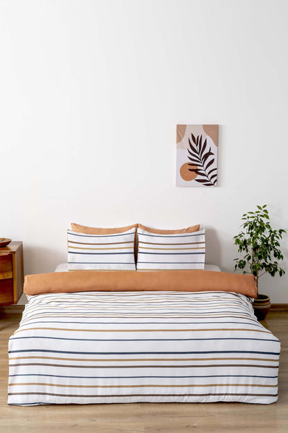 Aren Polycotton Double Size Duvet Cover Set, Zipper, 200×215 cm, 3-Piece