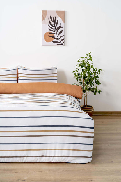 Aren Polycotton Double Size Duvet Cover Set, Zipper, 200×215 cm, 3-Piece