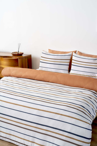 Aren Polycotton Double Size Duvet Cover Set, Zipper, 200×215 cm, 3-Piece