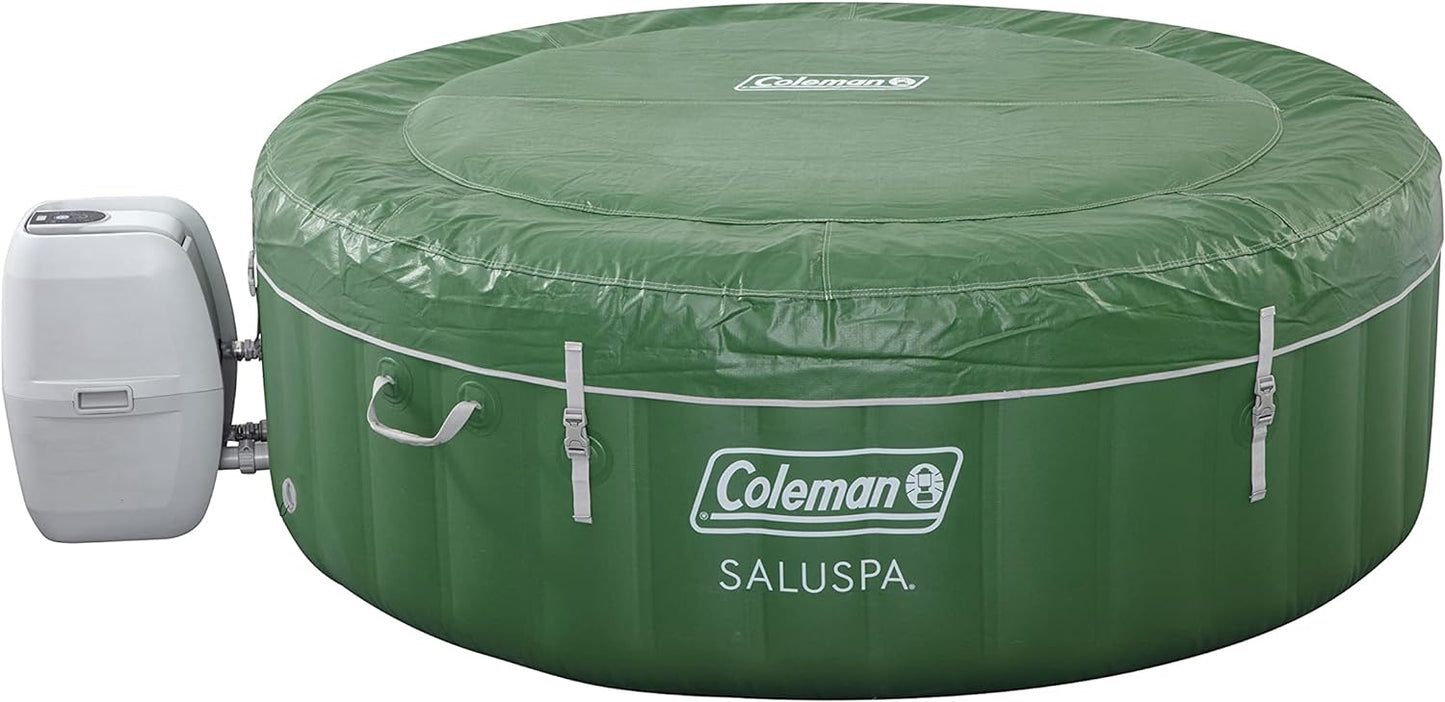 Inflatable Hot Tub Spa | Portable Hot Tub with Heated Water System and 140 Bubble Jets | Fits Up to 4 People