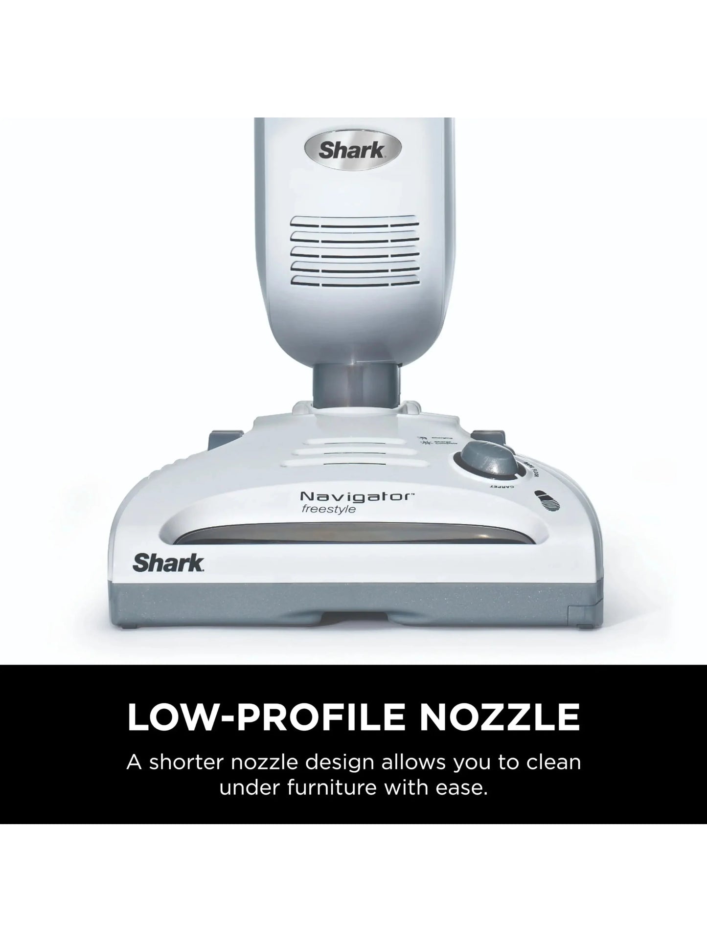 Shark SV1106 Navigator Freestyle Upright Bagless Cordless Stick Vacuum for Carpet, Hard Floor and Pet with XL Dust Cup and 2-Speed Brushroll, White/Grey