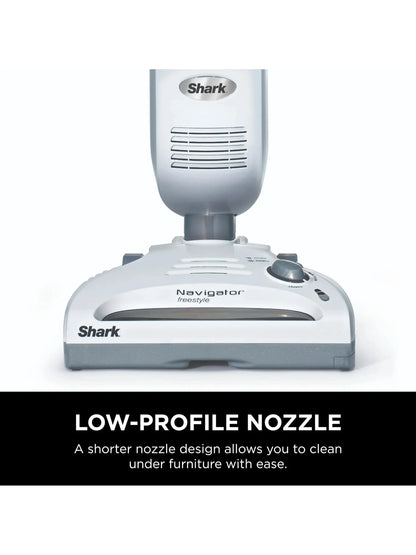 Shark SV1106 Navigator Freestyle Upright Bagless Cordless Stick Vacuum for Carpet, Hard Floor and Pet with XL Dust Cup and 2-Speed Brushroll, White/Grey