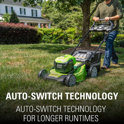 80V Cordless 21′�?Self-Propelled Brushless Lawn Mower | Greenworks