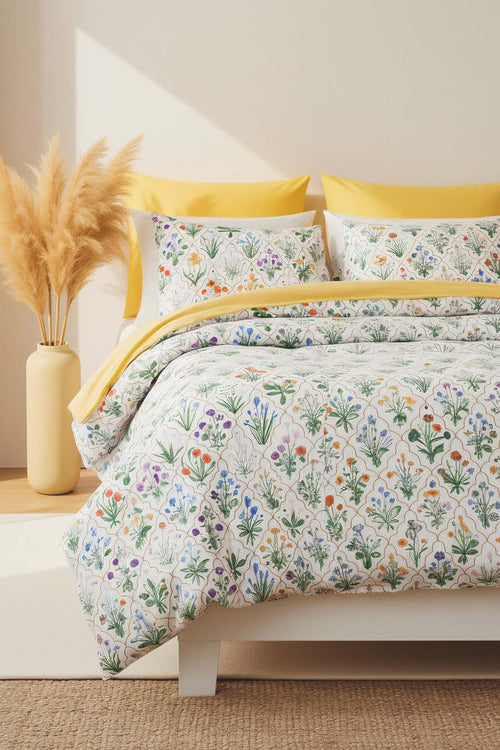 Sonya Polycotton Double Size Duvet Cover Set, Zipper, 200×215 cm, 3-Piece