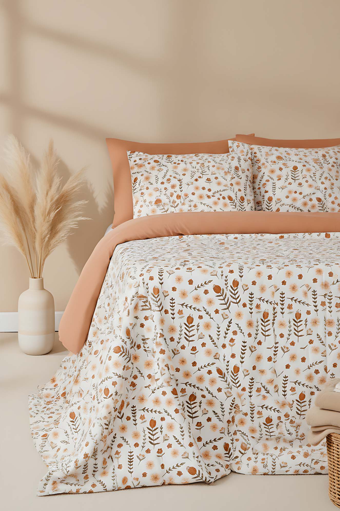 Triana Polycotton Double Size Duvet Cover Set, Zipper, 200×215 cm, 3-Piece