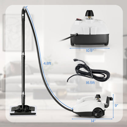 Multipurpose Steam Cleaner, 1800W Portable Household Steamer with 15 Accessories