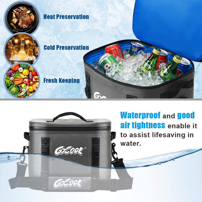 30-Can Portable Cooler Bag, Insulated Soft Camping Cooler