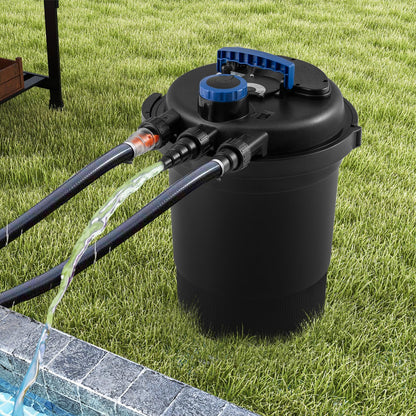 Bio Pressure Pond Filter with 13W UV-C Light, 2642 GPH Pond Filter System with Bio Balls