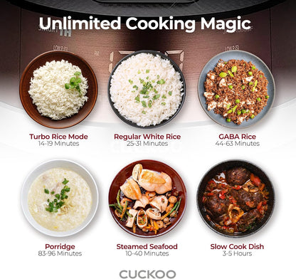6-Cup (Uncooked) Induction Heating Pressure Rice Cooker | 13 Menu Options, Auto-Clean, Voice Guide,