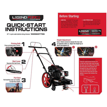 22 in. 173 cc Gas Walk Behind String Trimmer/Mower