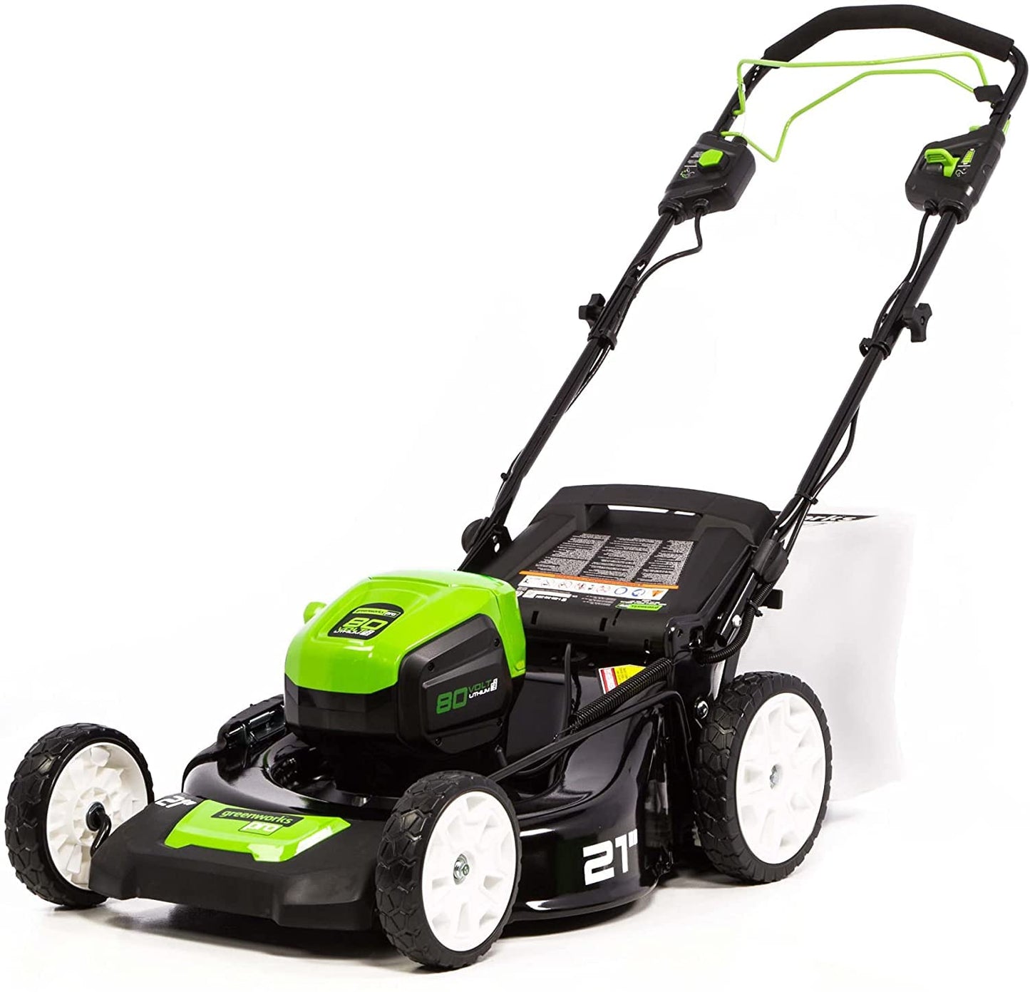 80V Cordless 21′�?Self-Propelled Brushless Lawn Mower | Greenworks